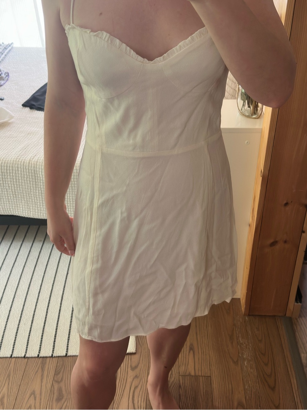 Wilfred Cream Spaghetti-Strap Slip Dress